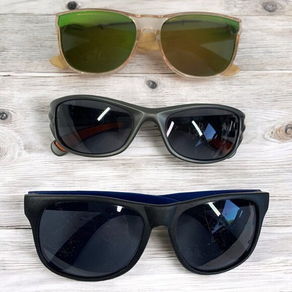 Sunglasses Lot Wearable Glasses Six Assorted Pairs Bamboo Gradient Lenses Unisex - Picture 3 of 4